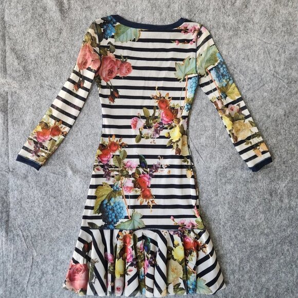 Juicy Couture VTG Flounder Dress Womens XS Stripped  Y2K Wednesday Addams Witchy - Picture 2 of 11